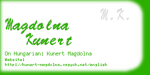 magdolna kunert business card